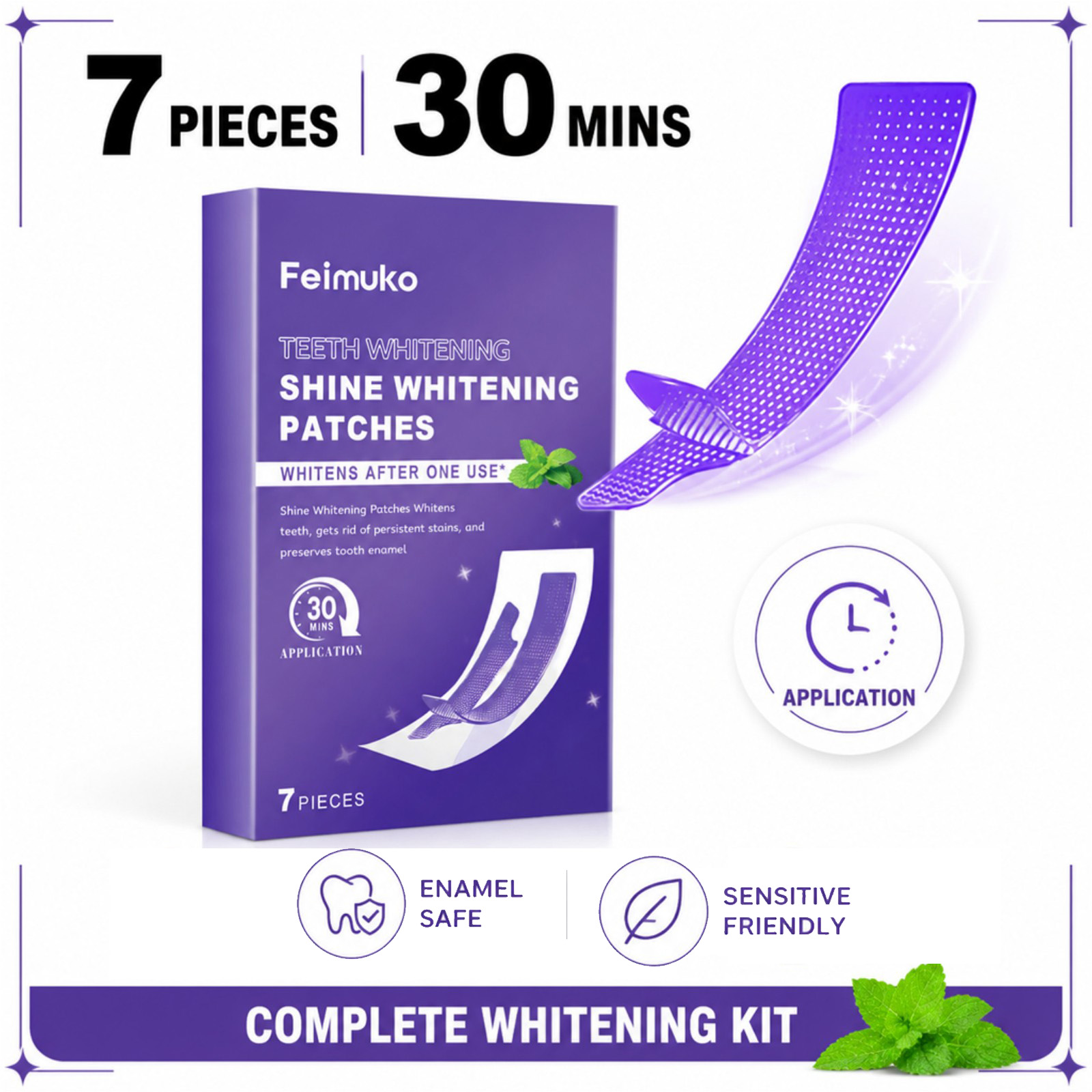 Whitening Strip 3D - 7/14/21/28 PCS Purple Teeth Whitening Strips