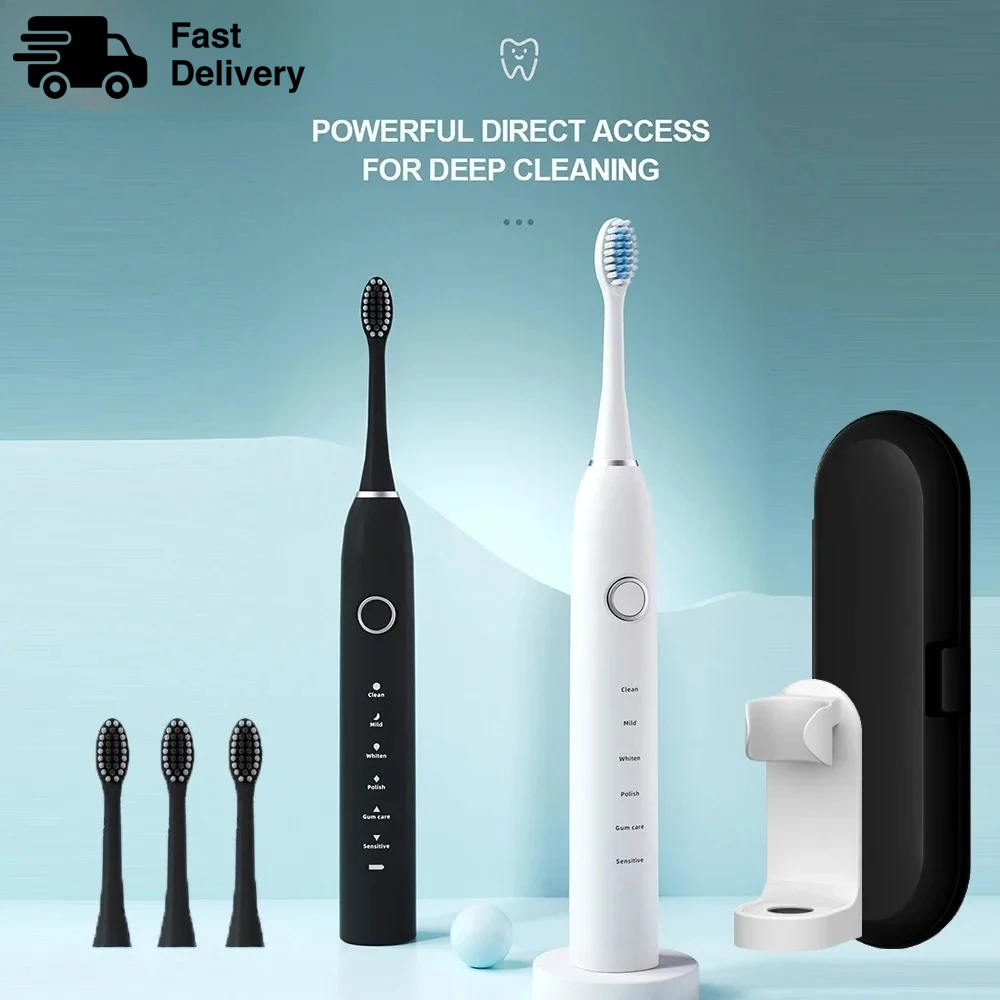 Teeth Whitening Session - KLXKLX Sonic Electric Toothbrush IPX7 Rechargeable