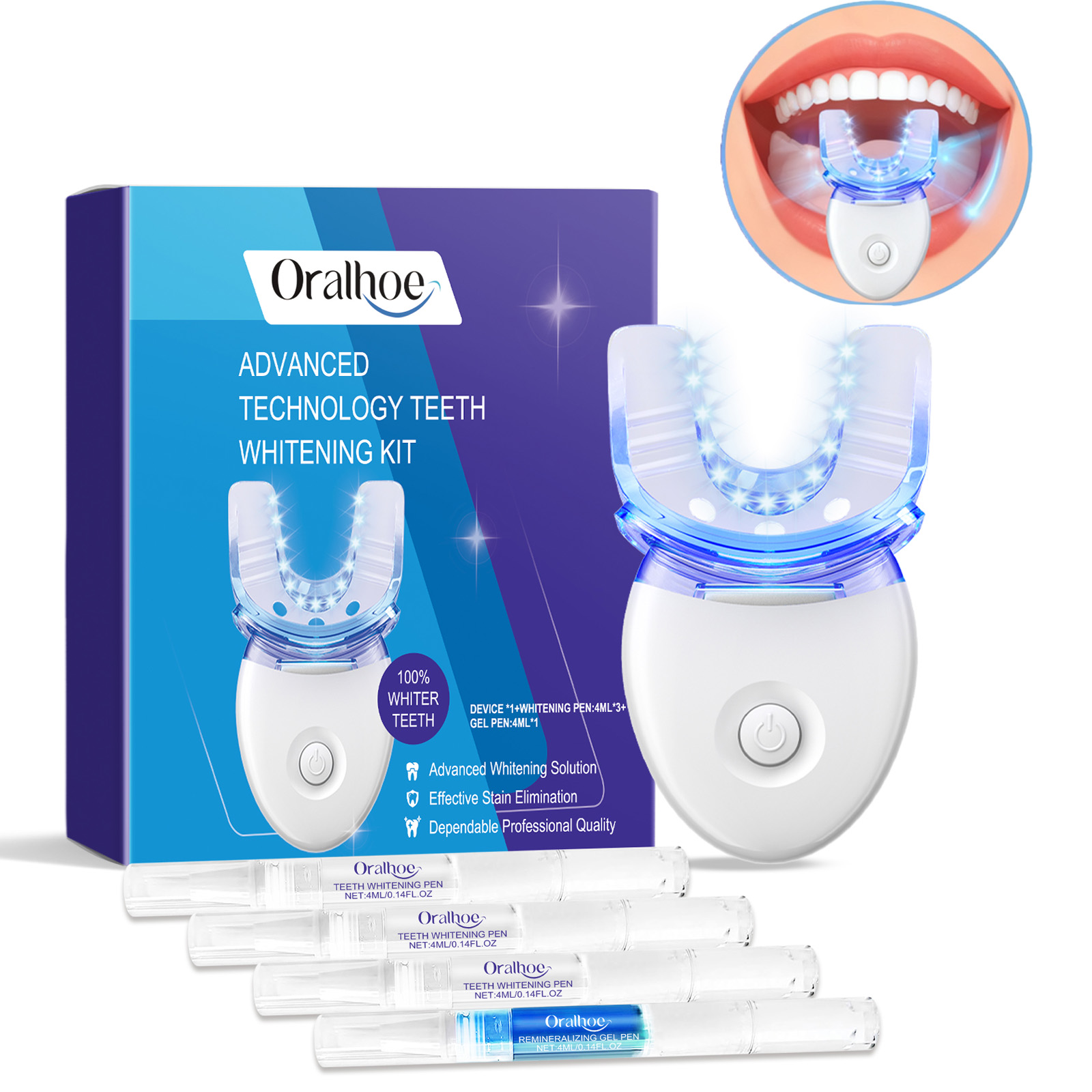 Teeth Whitening Session - Professional Teeth Whitening LED Light Kit