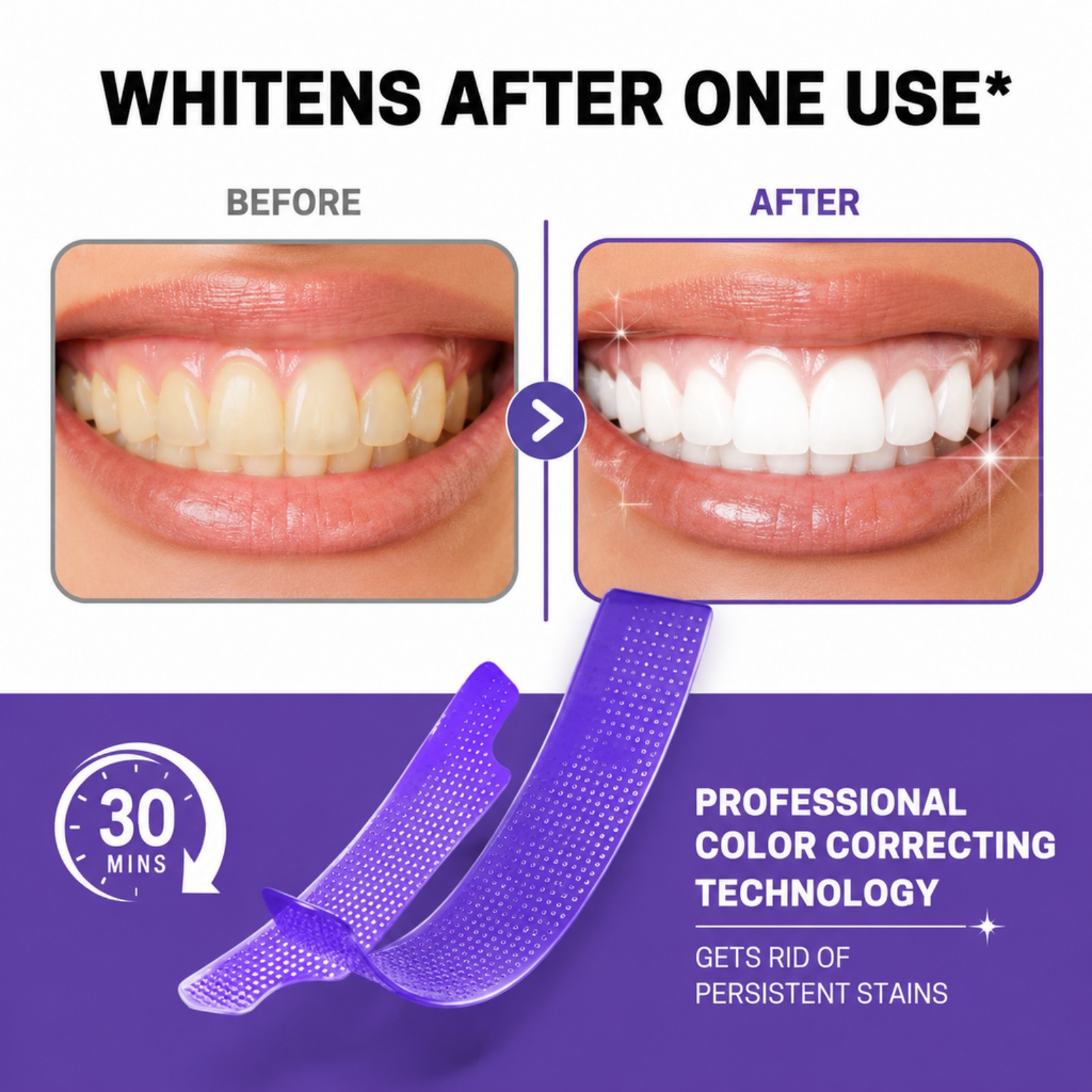 7/14/21/28 PCS Purple Teeth Wh - Whitening Strip 3D 评论和价格