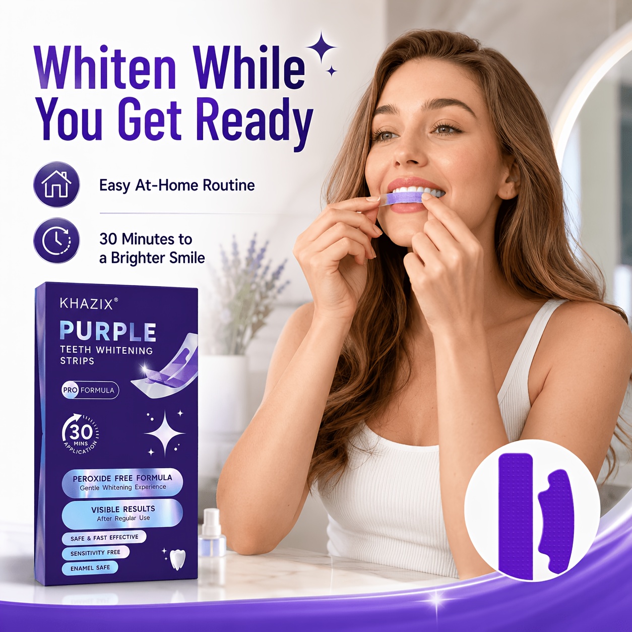 1/10pairs Purple Teeth Whiteni - Teeth Whitening Street 评论和价格