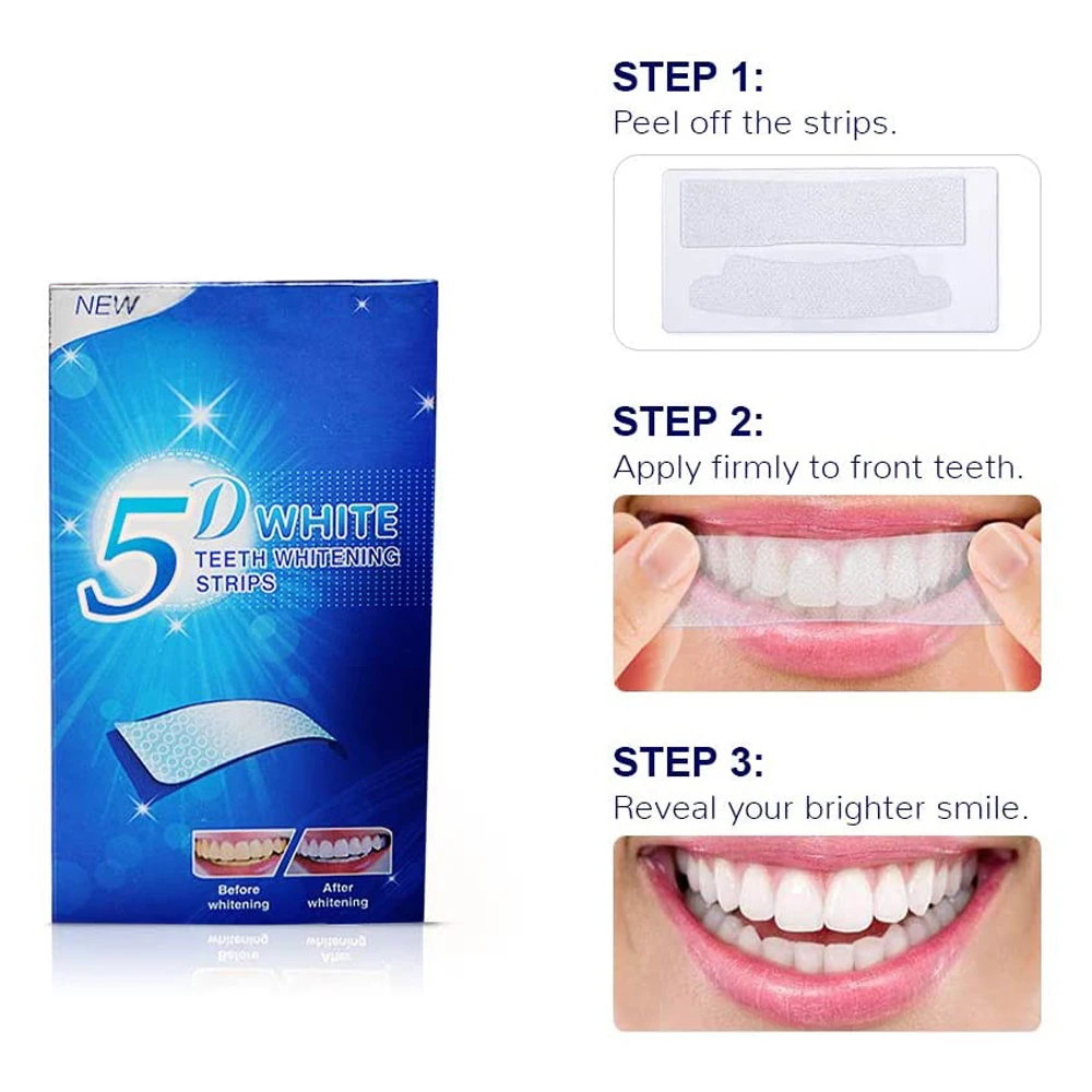 Teeth Whitening Stickers 3D/5D - Whitening Strip 3D 评论和价格